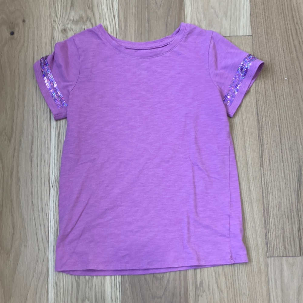 Girls size L (10/12) Cat & Jack T-shirt, pink with sequin detail